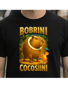 Tricou Negru "Bobrini Cocosini"